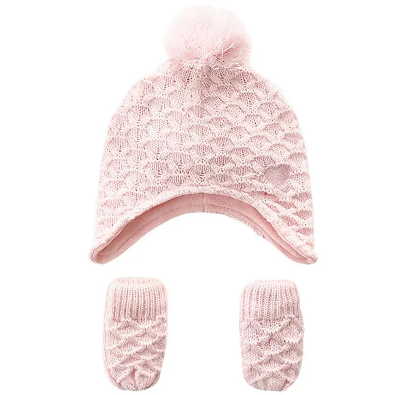 knit kids 2 pk beanie glove