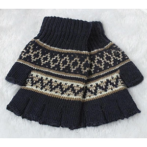 knit man gloves half finger