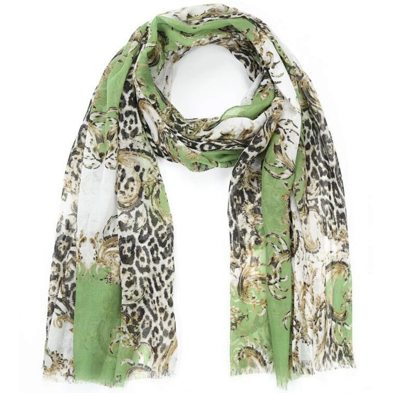 chain Leo print ladies scarf
