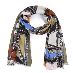 chain print ladies fashion scarf