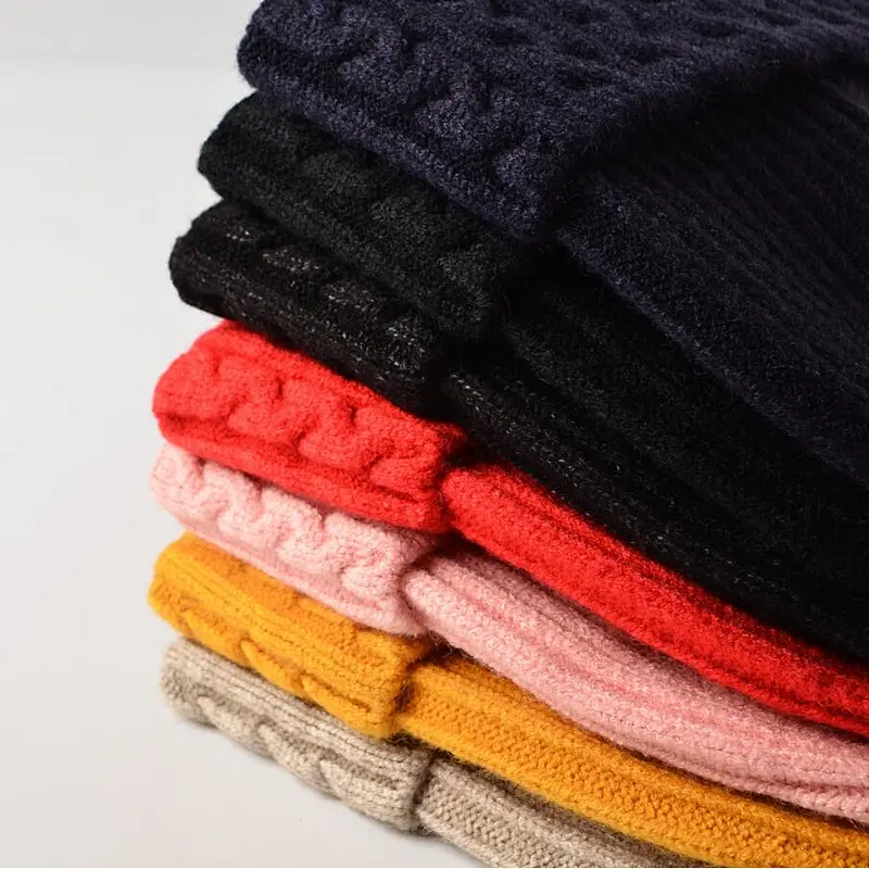 knit beanie cable