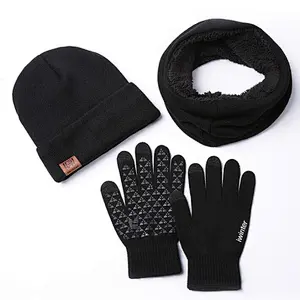 knit sports 3pk beanie snood glove