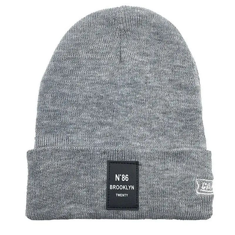 knit beanie label embroidery logo