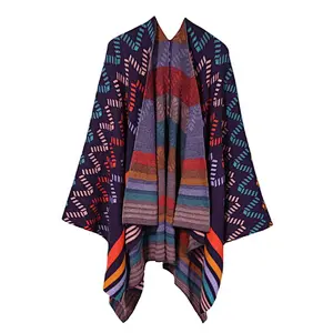 mix color ladies poncho