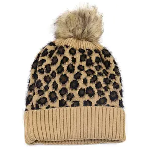 ladies beanie leo print