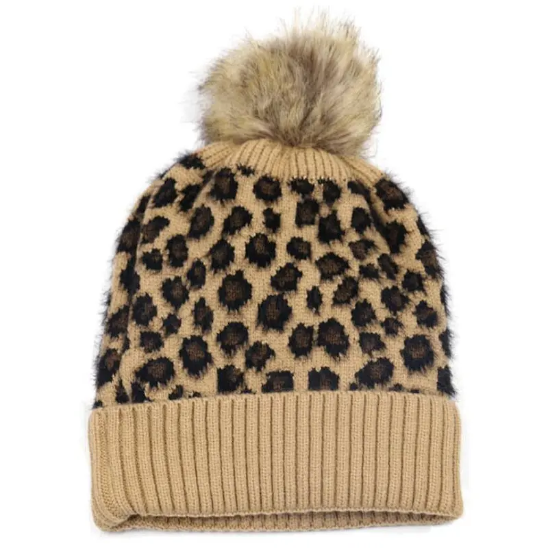 ladies beanie leo print
