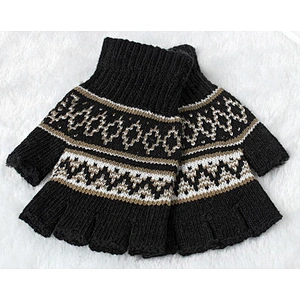 knit man gloves half finger