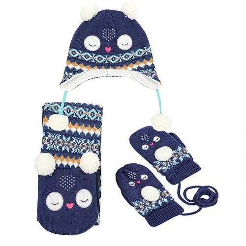 knit kids 3 pk beanie scarf glove