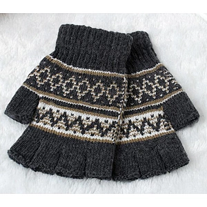 knit man gloves half finger