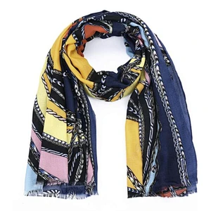 chain print ladies fashion scarf
