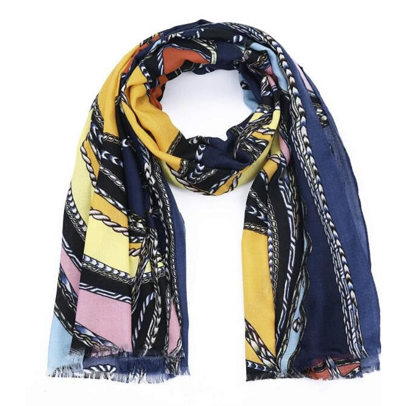 chain print ladies fashion scarf