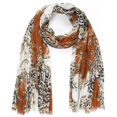 chain Leo print ladies scarf