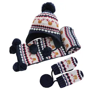 knit kids 3 pk beanie scarf glove