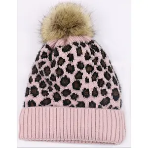 ladies beanie leo print
