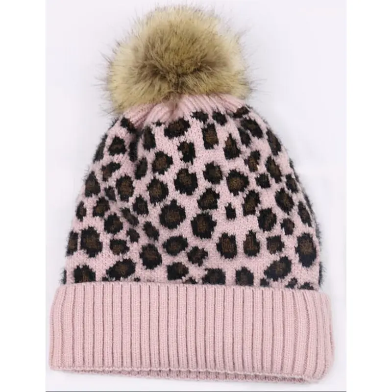 ladies beanie leo print