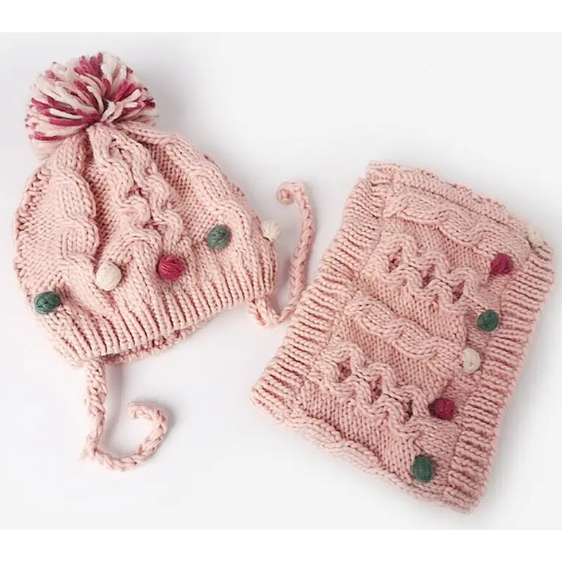 knit kids 2 pk beanie scarf