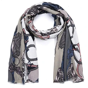 chain print ladies scarf