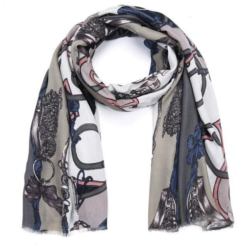 chain print ladies scarf