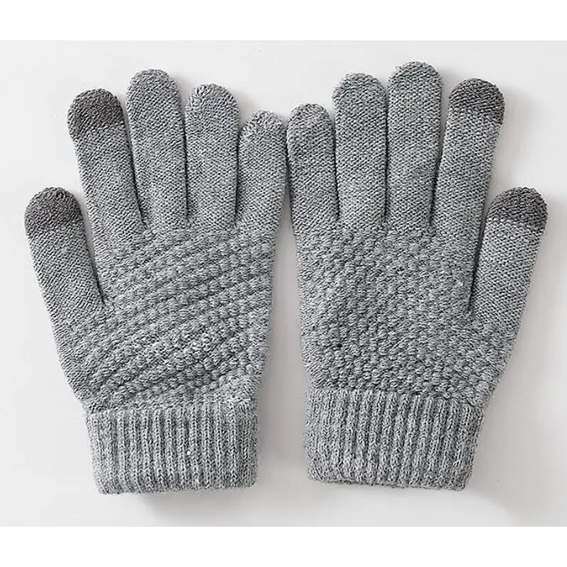 knit man glove touch screen
