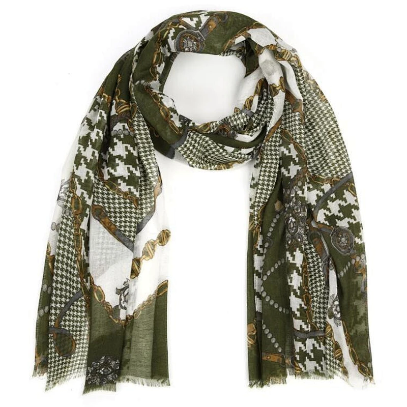 houndstooth chain print ladies scarf