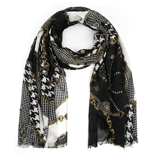 houndstooth chain print ladies scarf