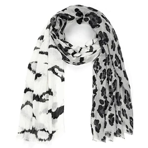 animal flower print scarf