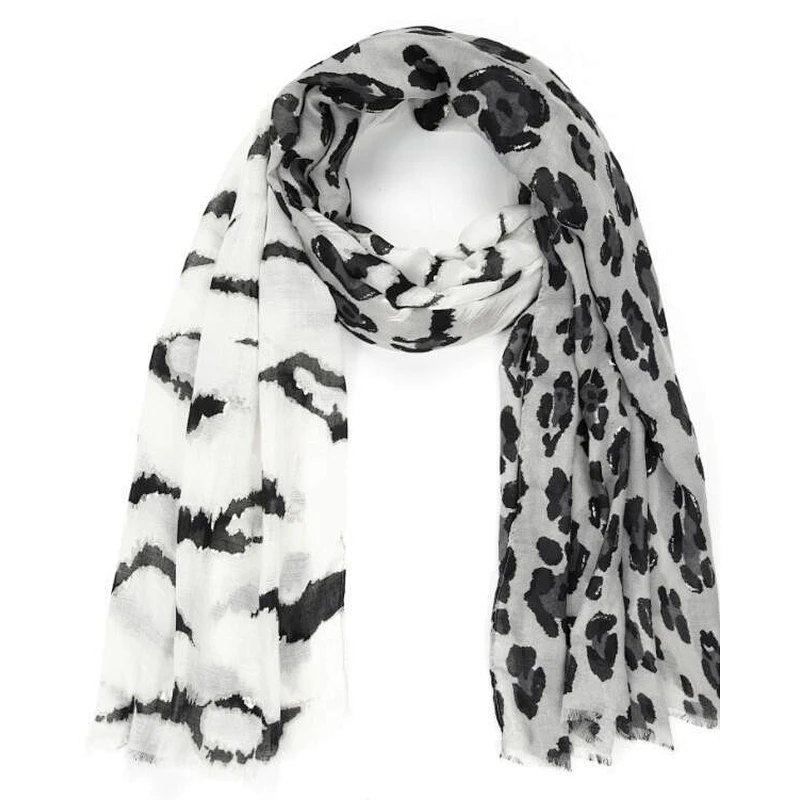 animal flower print scarf