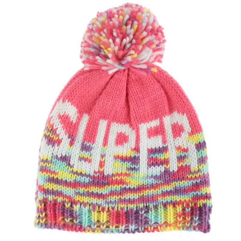 rainbow kids beanie