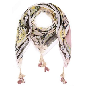 tassel chain print ladies scarf bandana