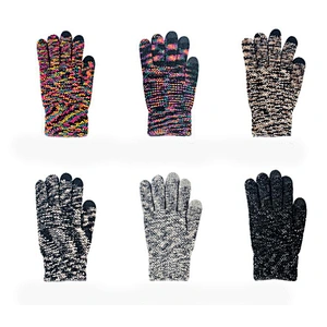 knit gloves chenille touch screen