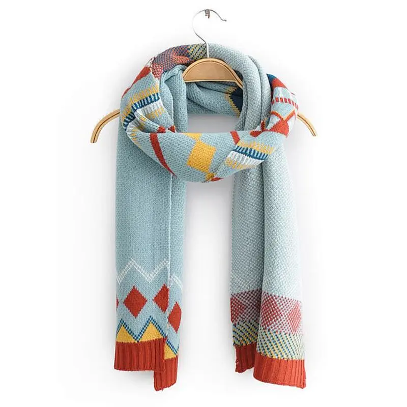 knit scarf jacquard scarf