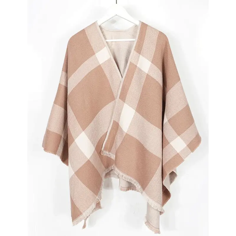 double print ladies poncho