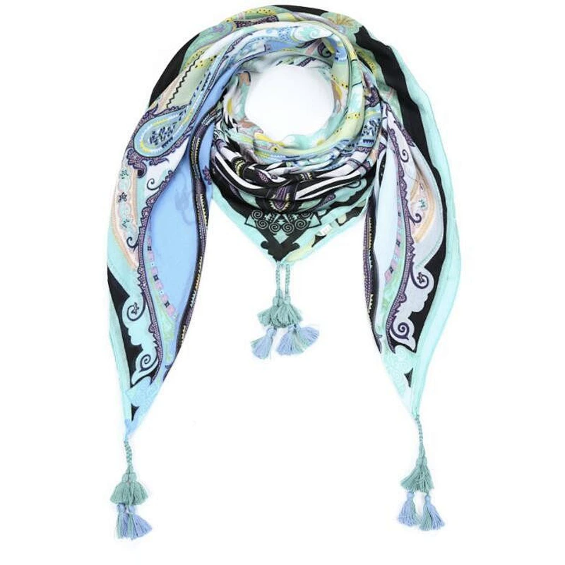 tassel chain print ladies scarf bandana