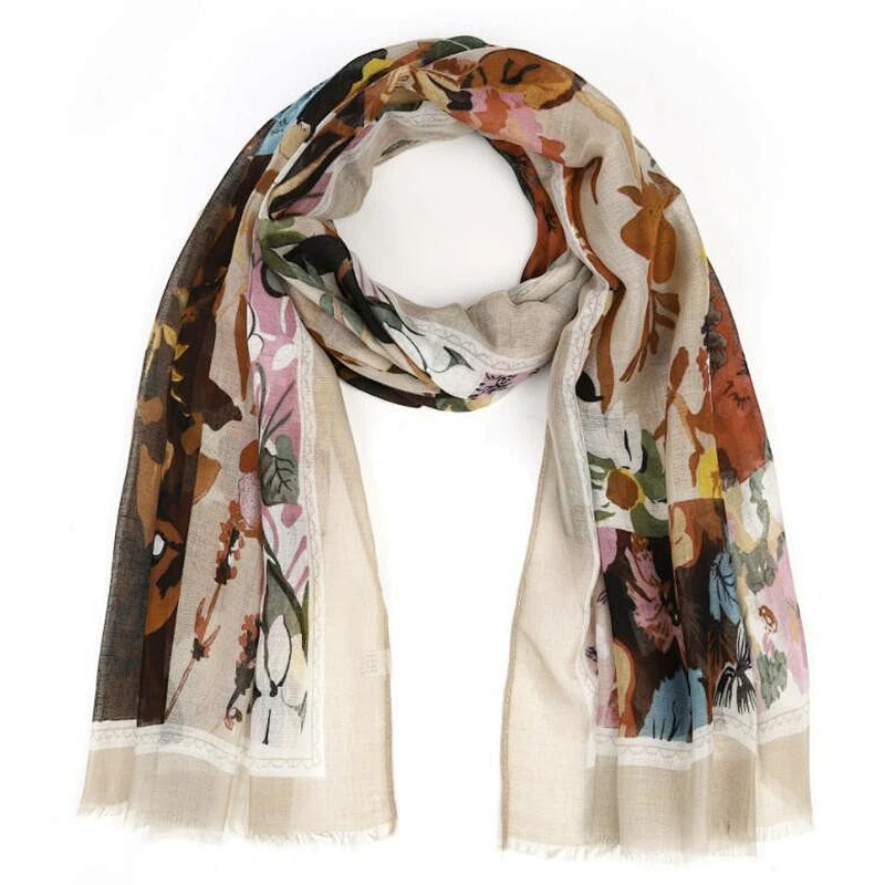 flower print scarf
