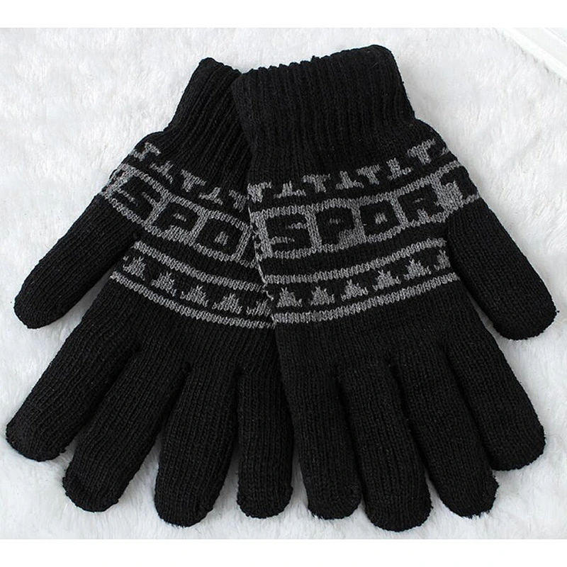 knit man gloves sport touch screen