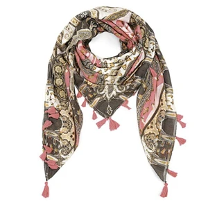 tassel chain print ladies scarf bandana