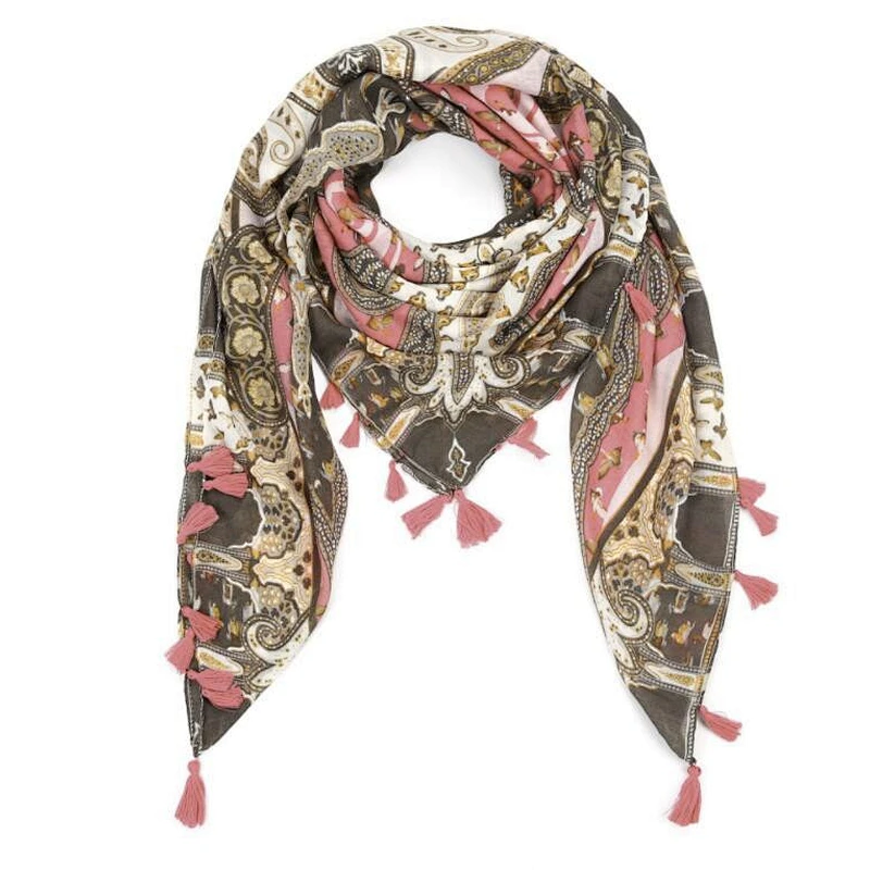 tassel chain print ladies scarf bandana