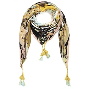 tassel chain print ladies scarf bandana