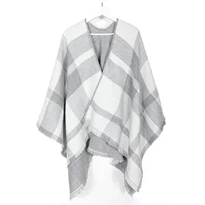 double print ladies poncho