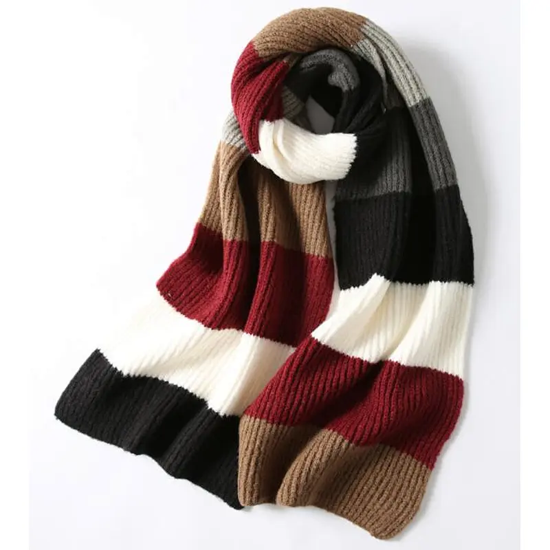 knit rainbow colors ladies scarf