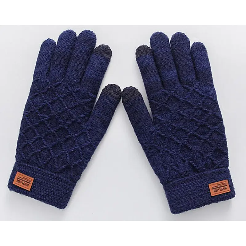 knit man gloves touch screen