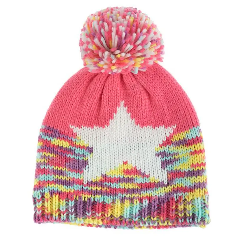 rainbow kids beanie