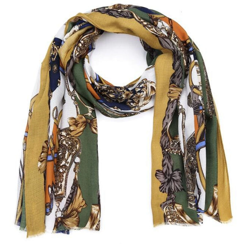 chain print ladies scarf