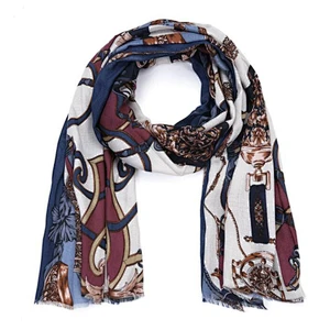 chain print ladies fashion scarf