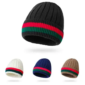 man beanie color stripe