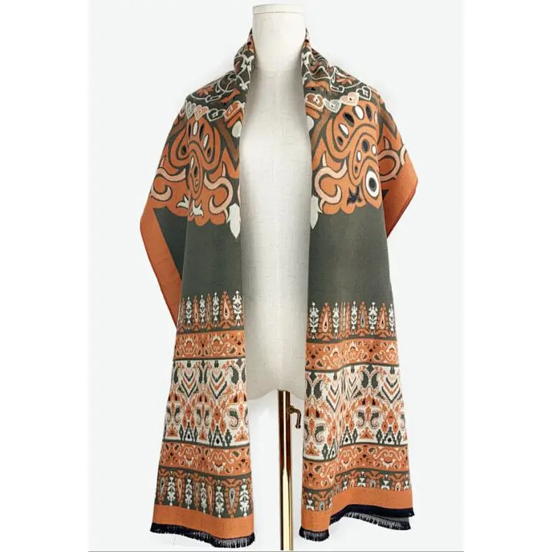 knit scarf jacquard scarf