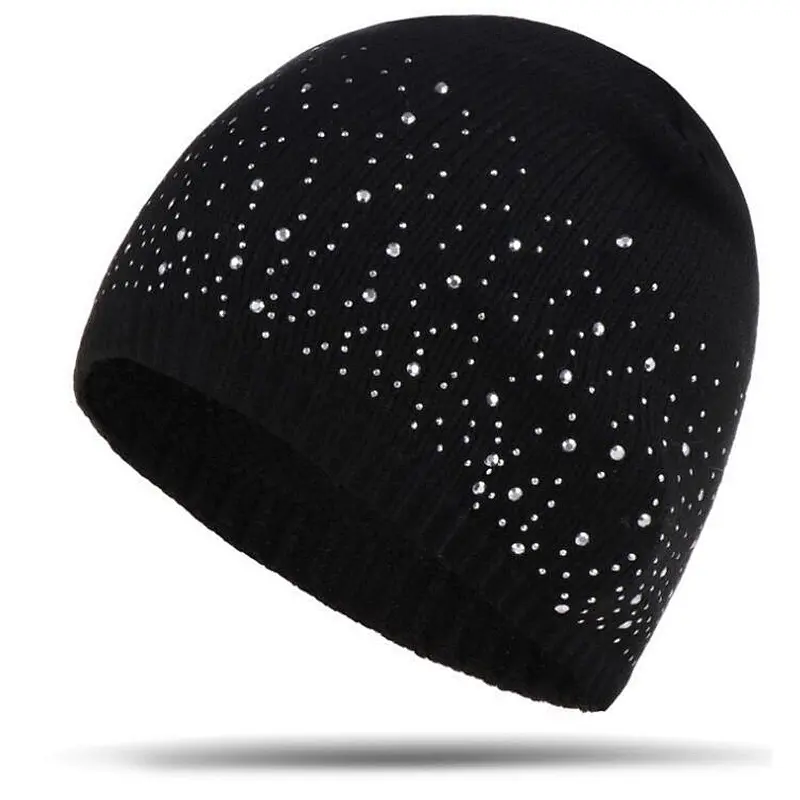 ladies beanie crystal