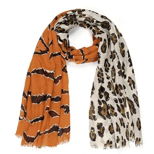 animal flower print scarf