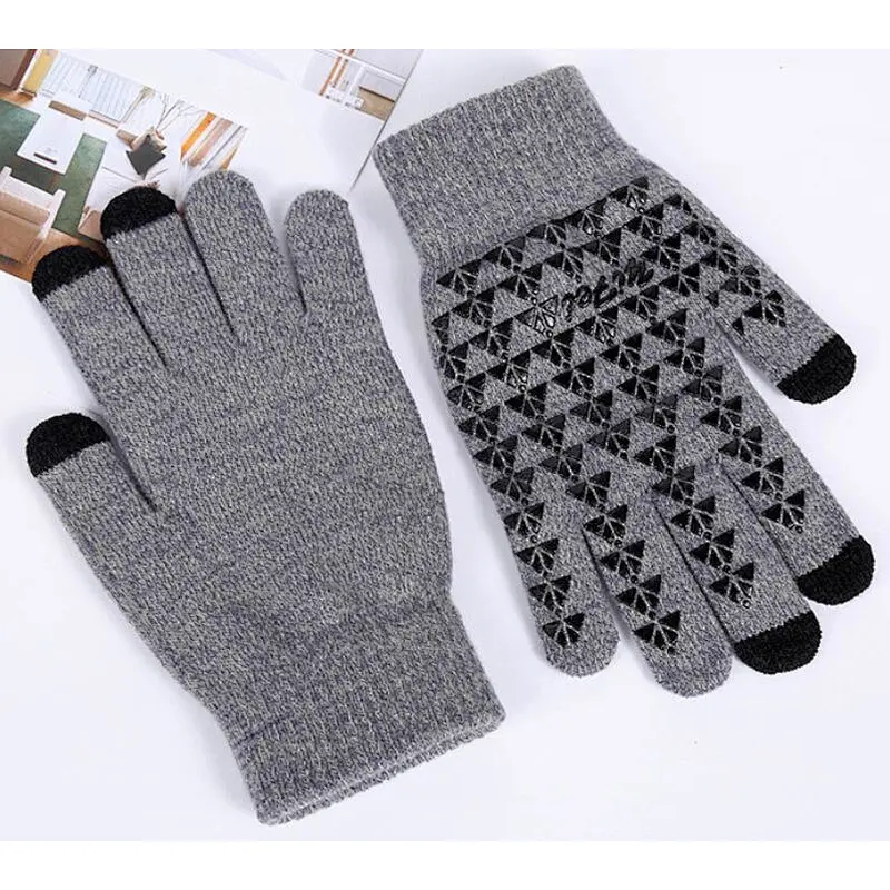 knit man gloves touch screen