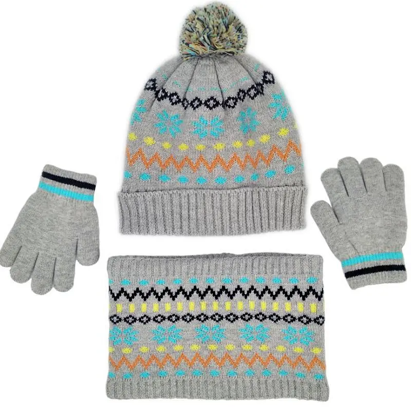 kids set 3pk beanie scarf glove